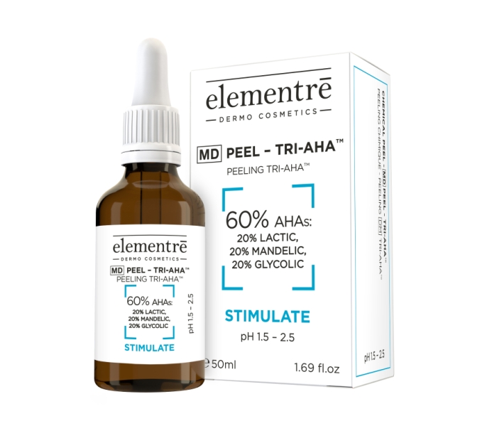 Пилинг MD PEEL TRI-AHA 60% AHAs: 20% LACTIC, 20% MANDELIC, 20% GLYCOLIC ACIDS Elementre 50 мл